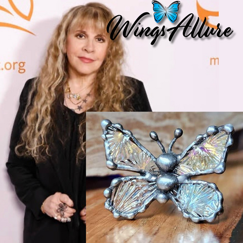 Stevie Nicks Glass Butterfly Ring