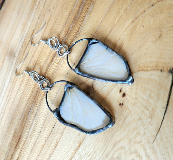 Cicada Wing Glass Earrings